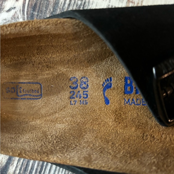 Birkenstock Black Suede, Two Strap Sandals.. Hardly worn, Comfy!! - Picture 4 of 7